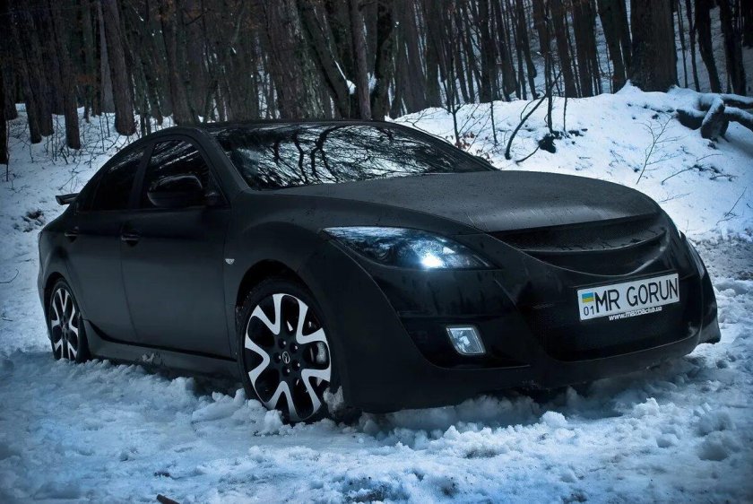 Мазда 6 черная матовая
