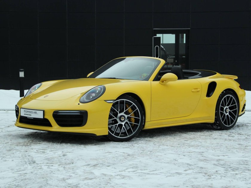 Порш 911 кабриолет желтый