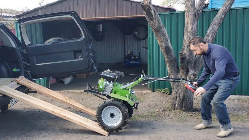 Транспортировка мотоблока