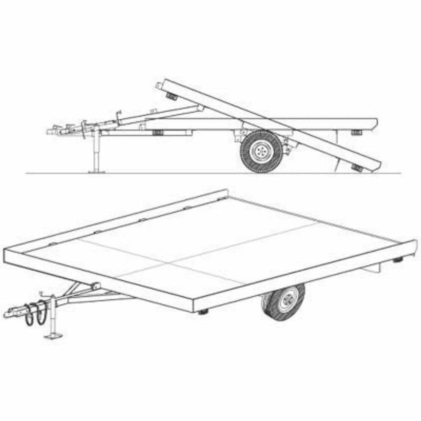Чертеж прицепа для лодки ПВХ из балки ВАЗ 2109