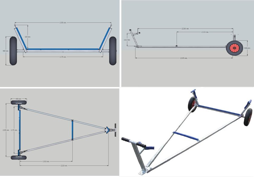 Прицеп для лодки из балки ВАЗ 2109 чертеж для легкового автомобиля