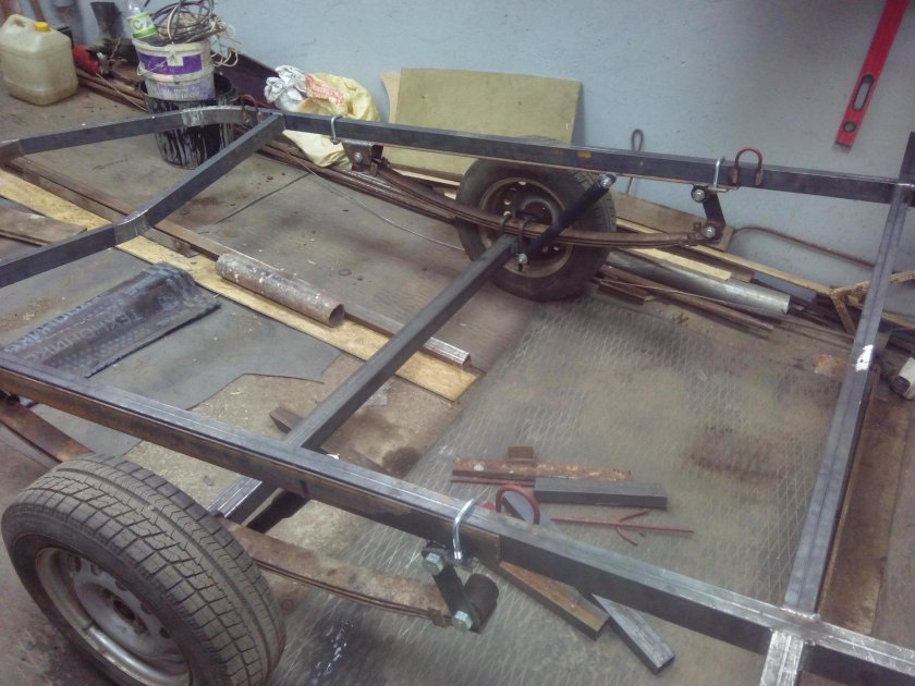 Прицеп для лодки из балки ВАЗ 2109 чертеж для легкового автомобиля