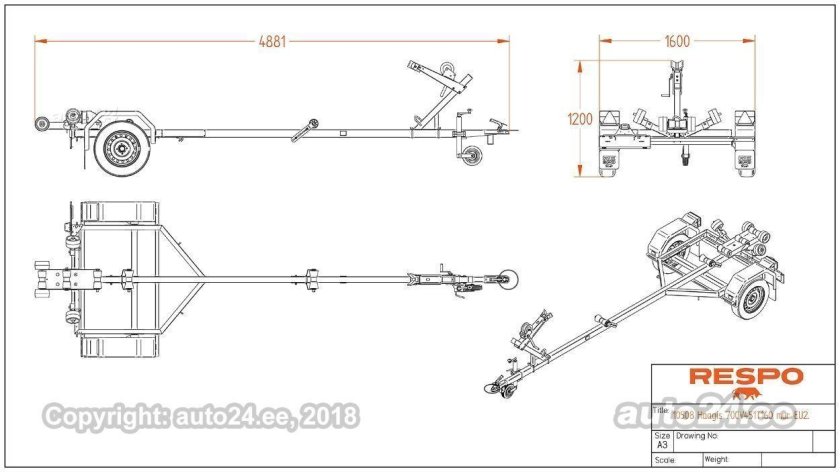 Чертеж прицеп лав 81015