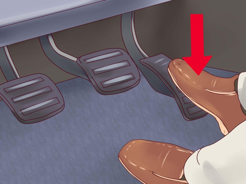 Расположение педалей на механике