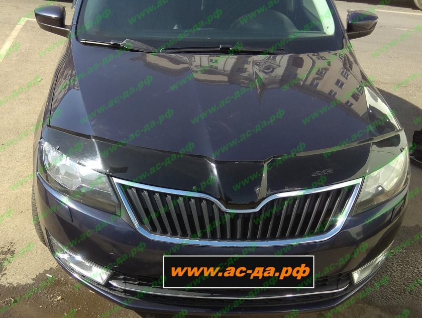 Skoda Rapid 2014 дефлектор капота