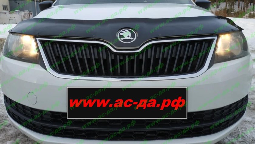Дефлектор капота skoda rapid