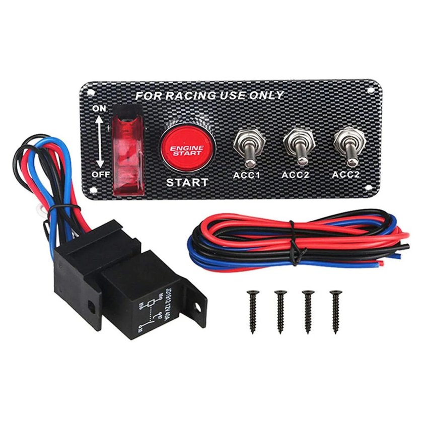 Панель зажигания спортивная (4 кнопки с подсветкой)