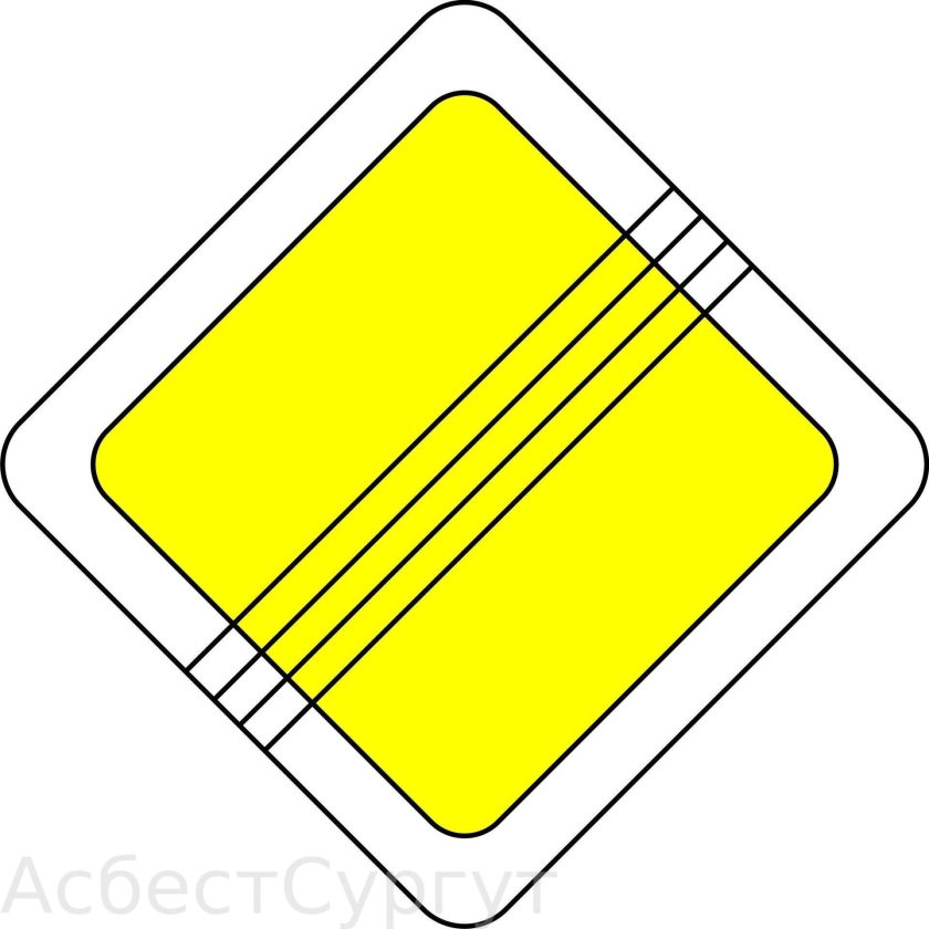 Дорожный знак 2.2 конец главной дороги