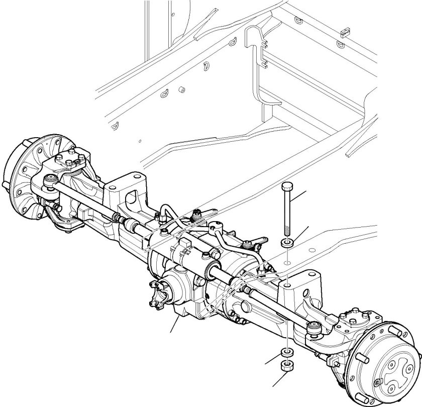 Передний мост Комацу wb93r