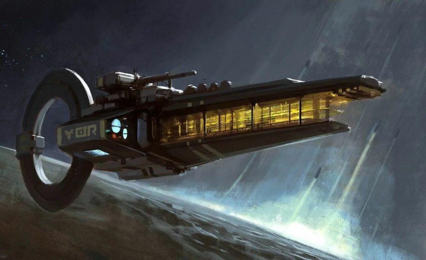 Sci Fi космический корабль Канонерка
