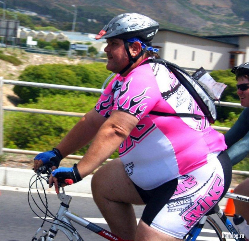 Толстый велосипедист