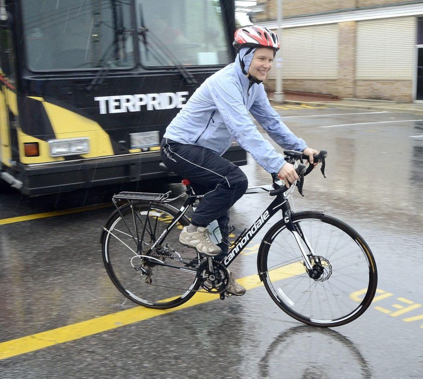 Езда на велосипеде в дождь