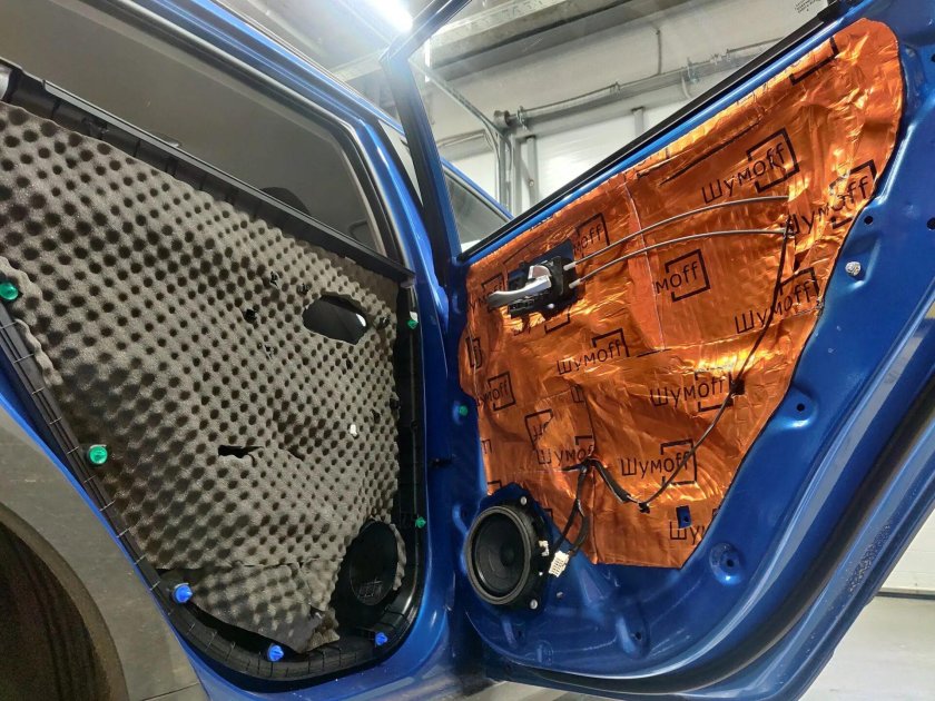 Шумоизоляция дверей Киа Рио 4