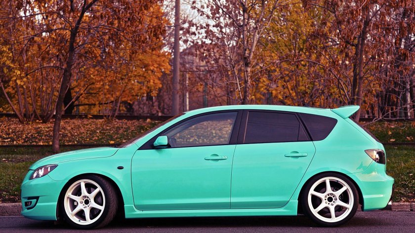 Мазда 3 хэтчбек бирюзовая