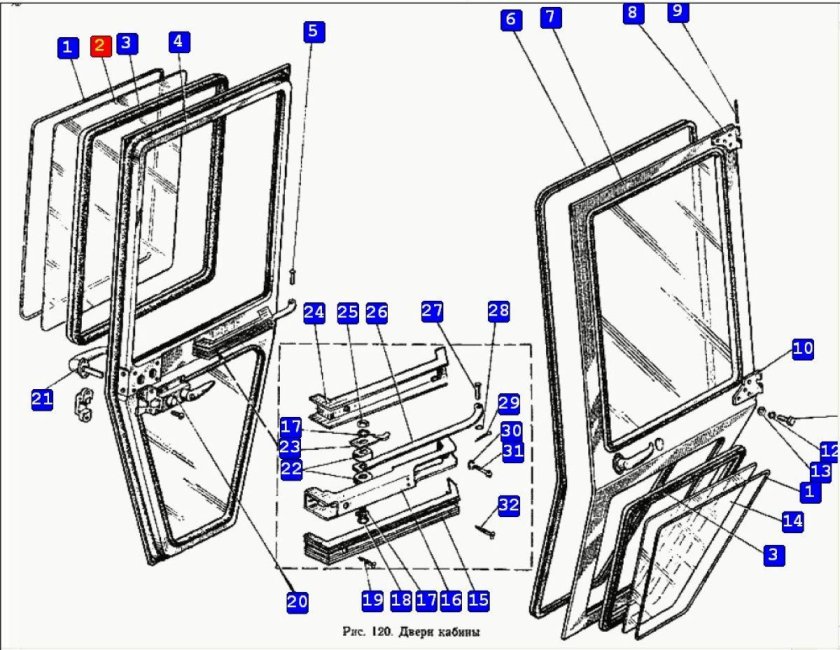 Стекло форточки МТЗ 82 УК