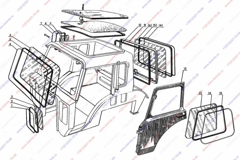 Габариты МТЗ 80 С малой кабиной