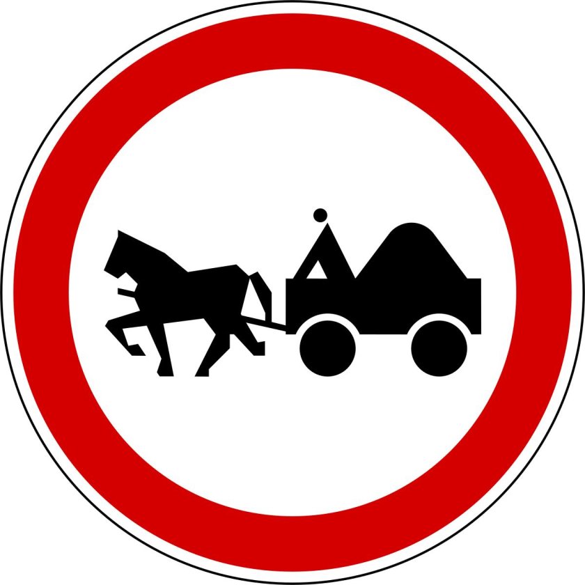 Движение гужевых повозок запрещено дорожный знак