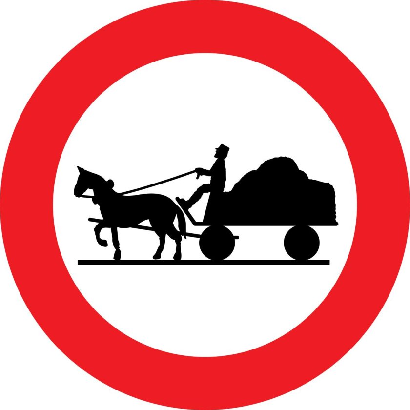 Знак Гужевая повозка