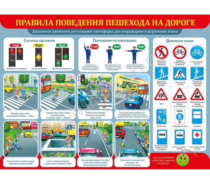 Правила поведения пешеходов на дороге