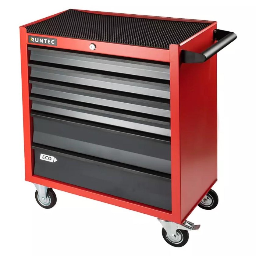 Тележка инструментальная 6 полочная Eco синяя Runtec rtec-6b