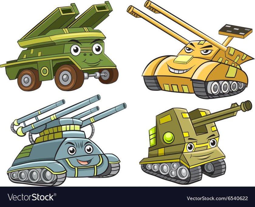 Военная техника мультяшная