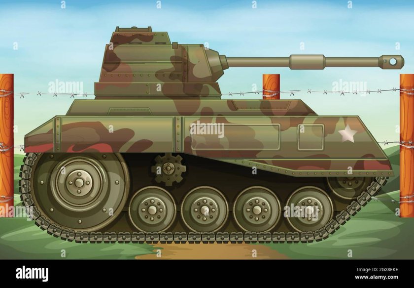 Танк на прозрачном фоне