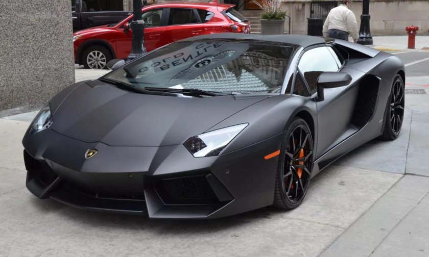 Ламборгини авентадор черный матовый