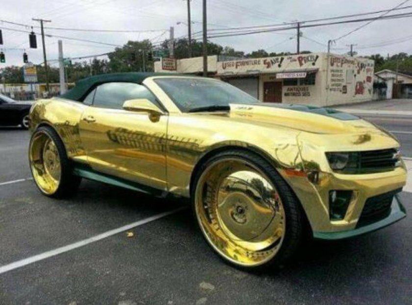 Шевроле камаро золотая