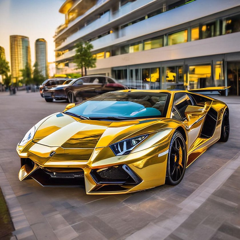 Lamborghini aventador lp700-4 золотая