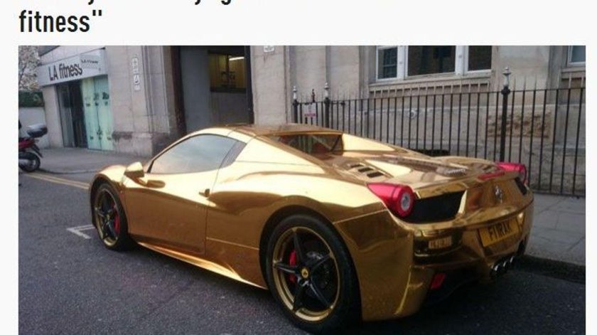 Золотая феррари