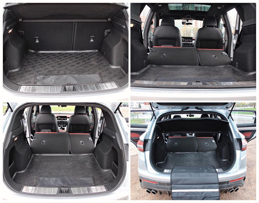 Geely Coolray объем багажника