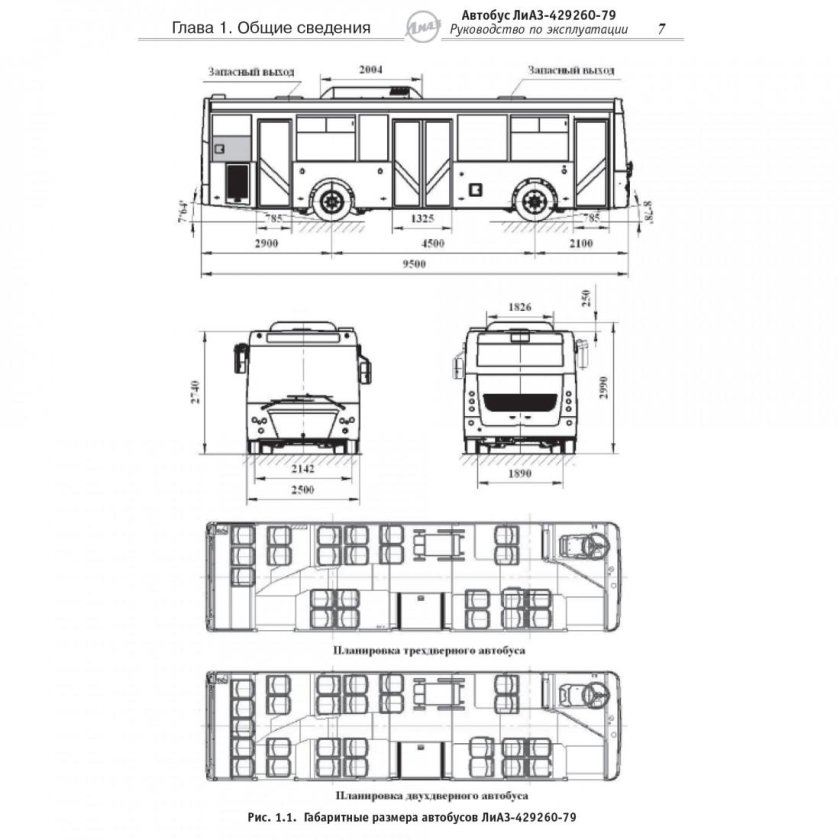 ЛИАЗ 429260 Пассажировместимость