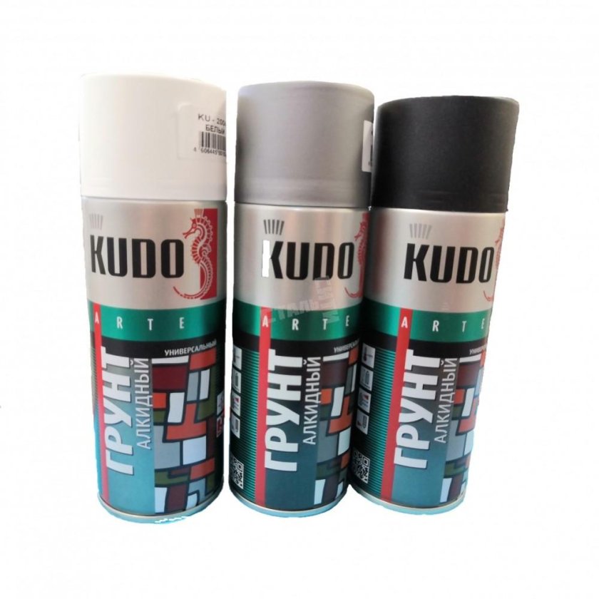 Грунт универсальный алкидный 520 мл аэрозоль Kudo, черный ku-2003