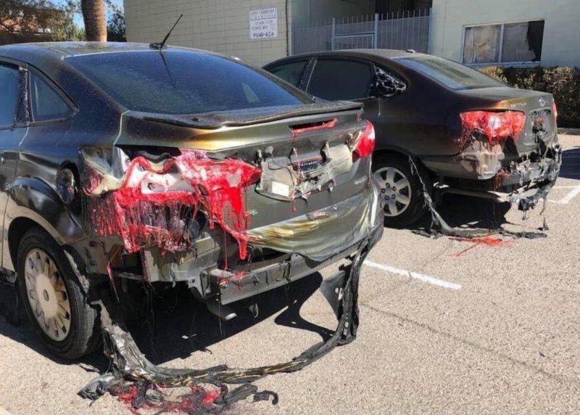 Жара в Кувейте плавятся машины