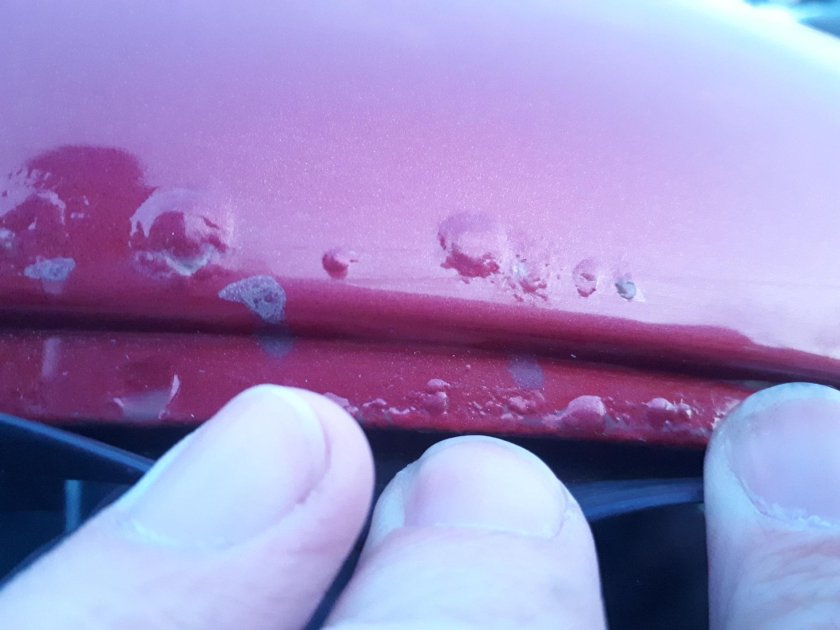 Краска вспучилась на машине