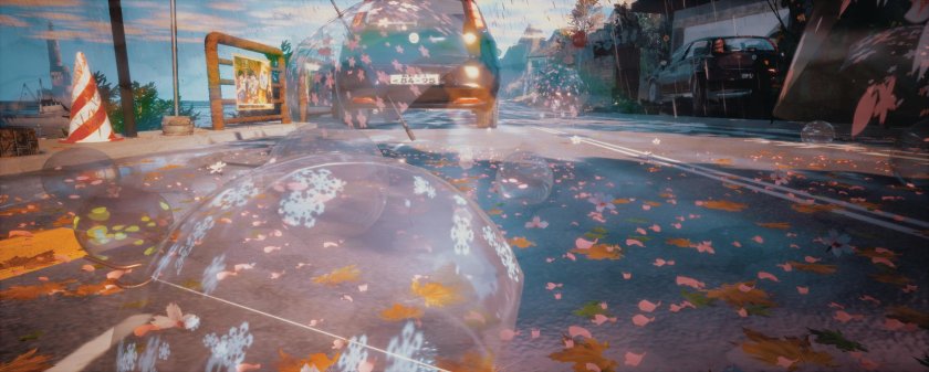 Волшебная осень с пузырями