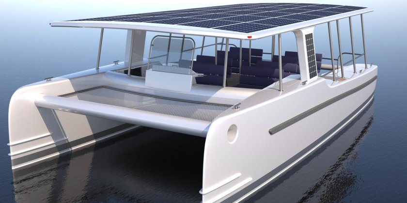 Катамаран морской хаусбот