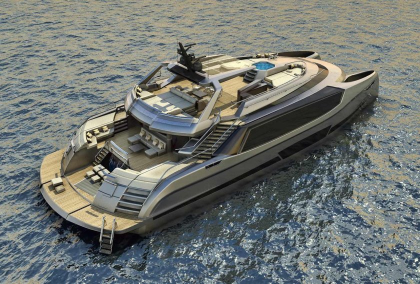 Мега яхта тримаран