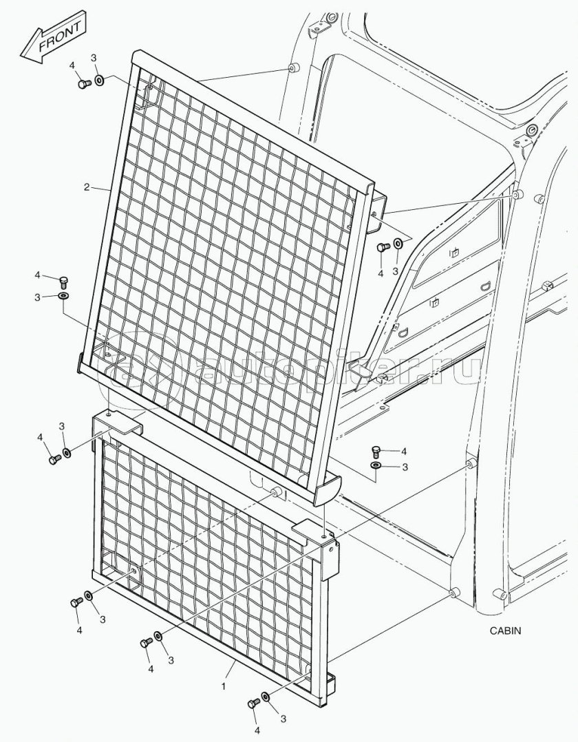 Защита на стекло экскаватора ek240