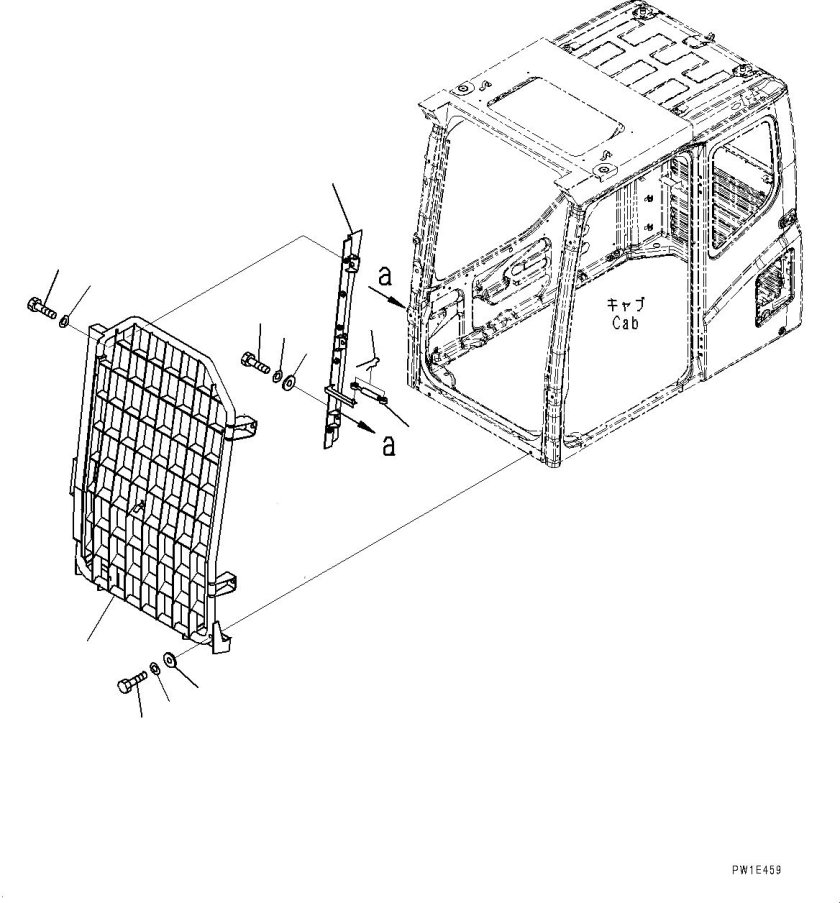 Решетка кабины Комацу PC-400
