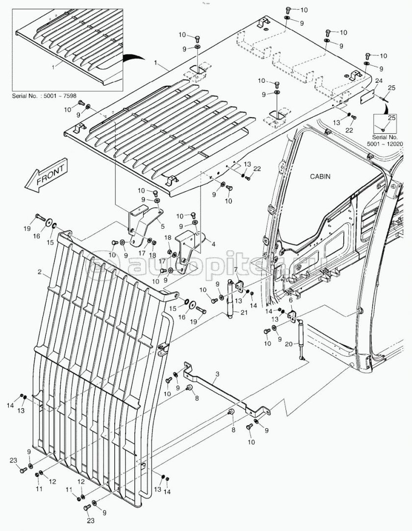 Кабина Doosan dx300