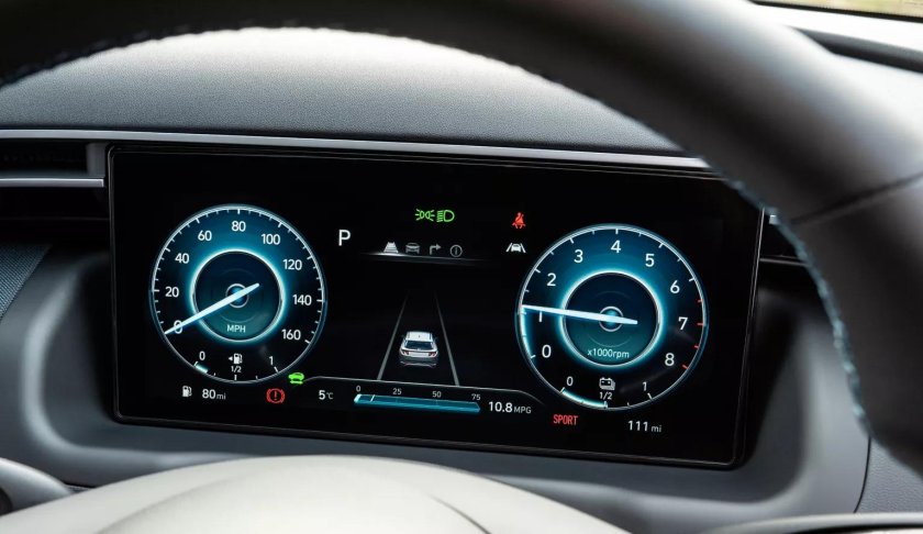 Hyundai Tucson 2022 приборная панель