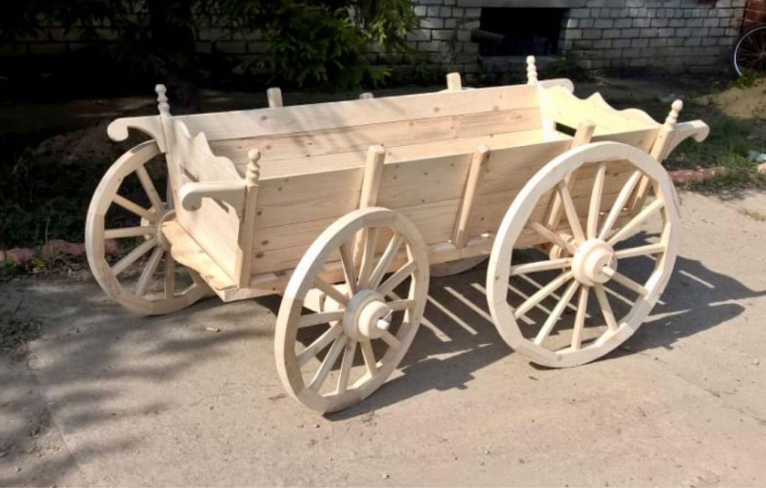 Колесо телеги деревянное