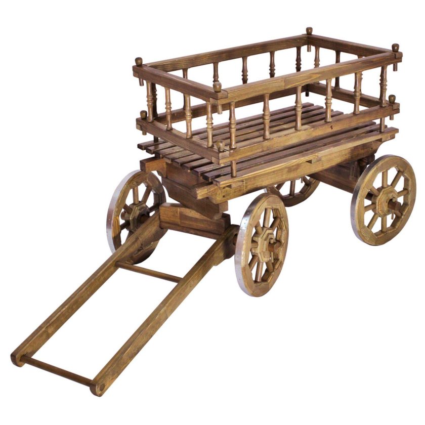 Деревянная телега для сада