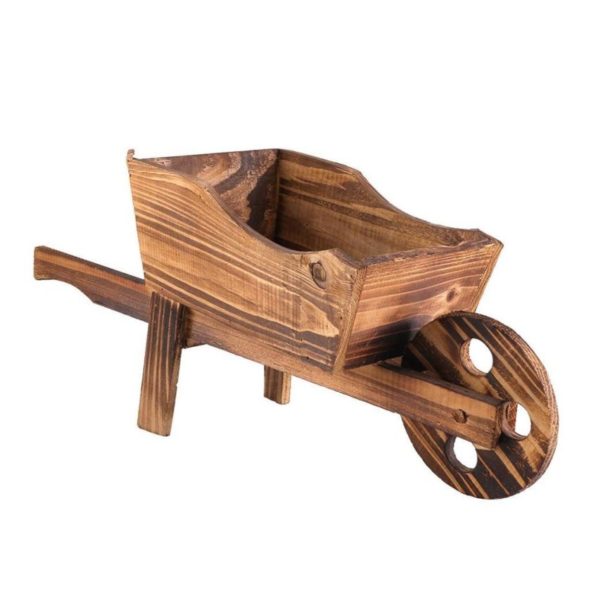 Тачка деревянная декоративная