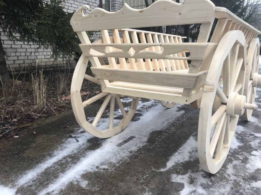 Тележка деревянная