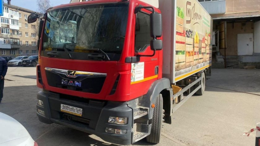 Грузовик ман Пятерочка