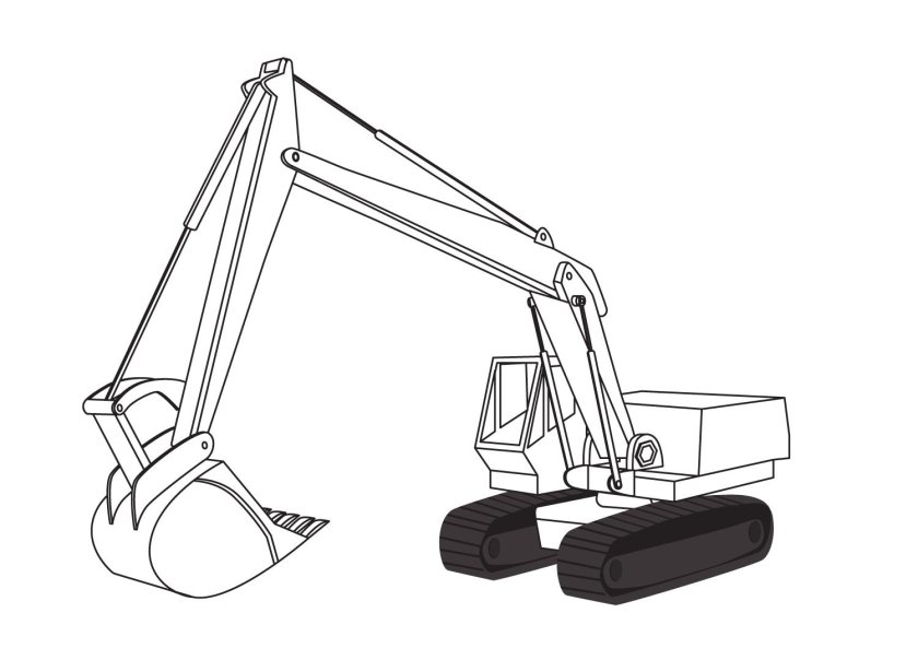Экскаватор погрузчик раскраска