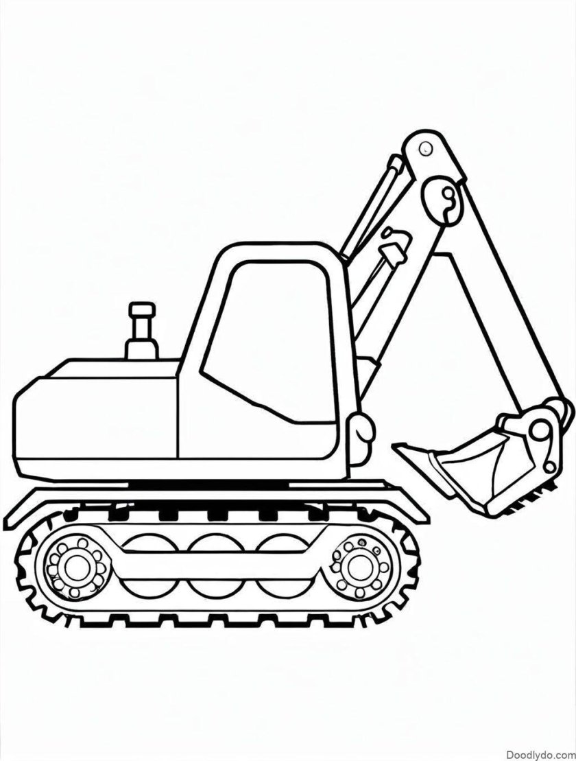 Экскаватор Мася раскраска