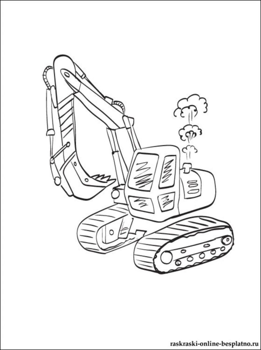Раскраски для мальчиков экскаватор